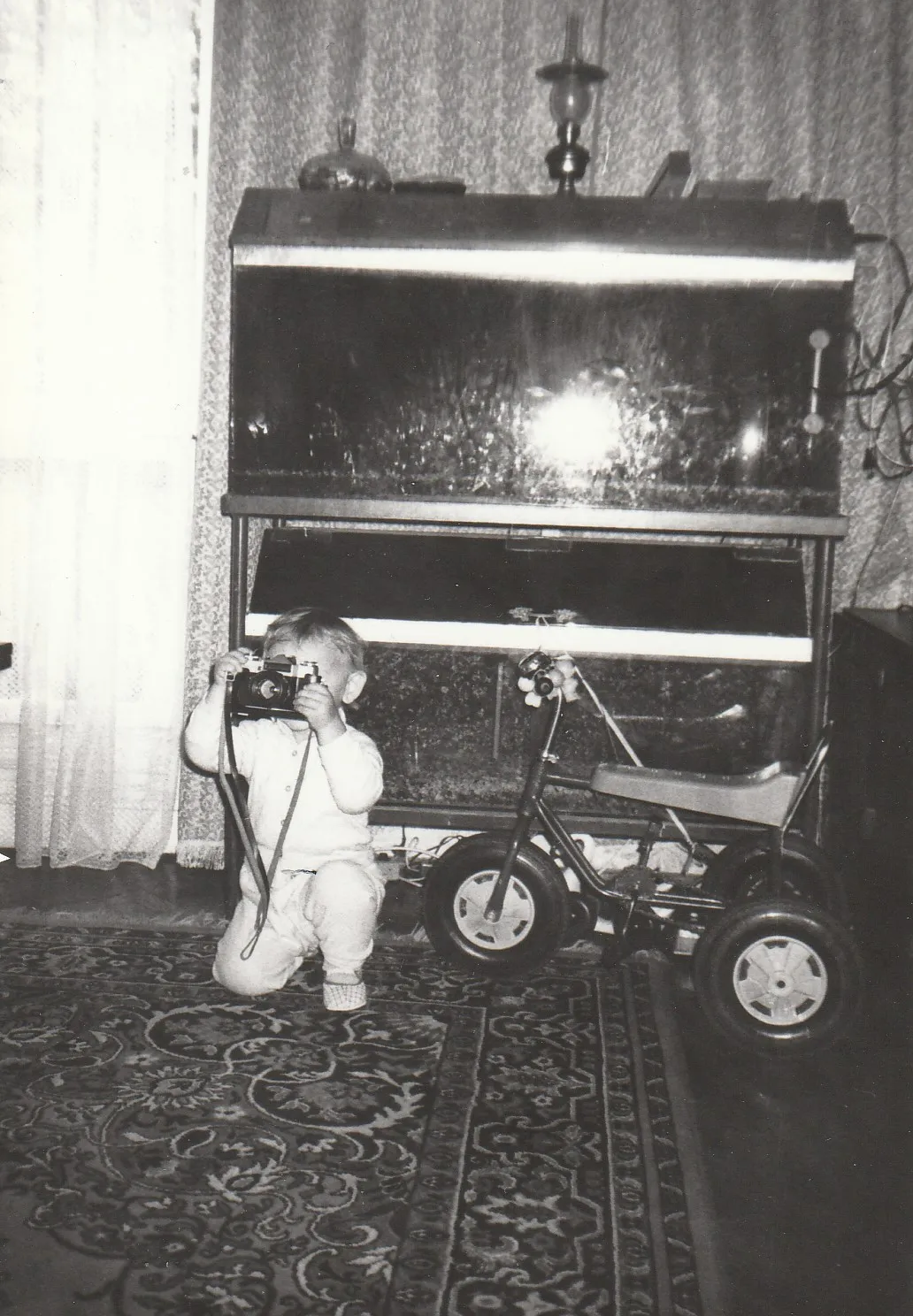 Little Marcin with his first camera